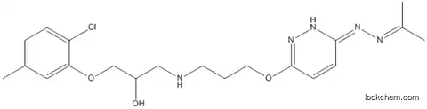 Molecular Structure of 89536-00-5 (3(2H)-Pyridazinone,6-[3-[[3-(2-chloro-5-methylphenoxy)-2-hydroxypropyl]amino]propoxy]-,(1-methylethylidene)hydrazone)